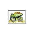 Picture of Green Dump Truck  _GroupedProduct_Rectangle_Landscape_Mini_ _GroupedProduct_Rectangle_Landscape_Canvas_Framed_