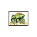 Picture of Green Dump Truck  _GroupedProduct_Rectangle_Landscape_Mini_ _GroupedProduct_Rectangle_Landscape_Canvas_Framed_