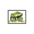 Picture of Green Dump Truck  _GroupedProduct_Rectangle_Landscape_Mini_ _GroupedProduct_Rectangle_Landscape_Canvas_Framed_