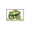 Picture of Green Dump Truck  _GroupedProduct_Rectangle_Landscape_Mini_ _GroupedProduct_Rectangle_Landscape_Canvas_Framed_