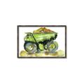 Picture of Green Dump Truck  _GroupedProduct_Rectangle_Landscape_Mini_ _GroupedProduct_Rectangle_Landscape_Canvas_Framed_