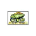 Picture of Green Dump Truck  _GroupedProduct_Rectangle_Landscape_Mini_ _GroupedProduct_Rectangle_Landscape_Canvas_Framed_