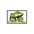 Picture of Green Dump Truck  _GroupedProduct_Rectangle_Landscape_Mini_ _GroupedProduct_Rectangle_Landscape_Canvas_Framed_