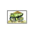 Picture of Green Dump Truck  _GroupedProduct_Rectangle_Landscape_Mini_ _GroupedProduct_Rectangle_Landscape_Canvas_Framed_