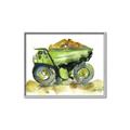Picture of Green Dump Truck  _GroupedProduct_Rectangle_Landscape_Mini_ _GroupedProduct_Rectangle_Landscape_Canvas_Framed_