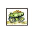 Picture of Green Dump Truck  _GroupedProduct_Rectangle_Landscape_Mini_ _GroupedProduct_Rectangle_Landscape_Canvas_Framed_