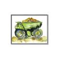 Picture of Green Dump Truck  _GroupedProduct_Rectangle_Landscape_Mini_ _GroupedProduct_Rectangle_Landscape_Canvas_Framed_