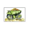 Picture of Green Dump Truck  _GroupedProduct_Rectangle_Landscape_Mini_ _GroupedProduct_Rectangle_Landscape_Canvas_Framed_