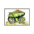 Picture of Green Dump Truck  _GroupedProduct_Rectangle_Landscape_Mini_ _GroupedProduct_Rectangle_Landscape_Canvas_Framed_