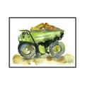 Picture of Green Dump Truck  _GroupedProduct_Rectangle_Landscape_Mini_ _GroupedProduct_Rectangle_Landscape_Canvas_Framed_