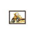 Picture of Yellow Dozer _GroupedProduct_Rectangle_Landscape_Mini_ _GroupedProduct_Rectangle_Landscape_Canvas_Framed_