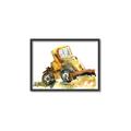 Picture of Yellow Dozer _GroupedProduct_Rectangle_Landscape_Mini_ _GroupedProduct_Rectangle_Landscape_Canvas_Framed_