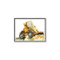 Picture of Yellow Dozer _GroupedProduct_Rectangle_Landscape_Mini_ _GroupedProduct_Rectangle_Landscape_Canvas_Framed_