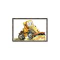 Picture of Yellow Dozer _GroupedProduct_Rectangle_Landscape_Mini_ _GroupedProduct_Rectangle_Landscape_Canvas_Framed_