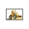 Picture of Yellow Dozer _GroupedProduct_Rectangle_Landscape_Mini_ _GroupedProduct_Rectangle_Landscape_Canvas_Framed_