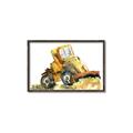 Picture of Yellow Dozer _GroupedProduct_Rectangle_Landscape_Mini_ _GroupedProduct_Rectangle_Landscape_Canvas_Framed_