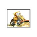 Picture of Yellow Dozer _GroupedProduct_Rectangle_Landscape_Mini_ _GroupedProduct_Rectangle_Landscape_Canvas_Framed_