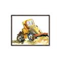Picture of Yellow Dozer _GroupedProduct_Rectangle_Landscape_Mini_ _GroupedProduct_Rectangle_Landscape_Canvas_Framed_