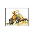 Picture of Yellow Dozer _GroupedProduct_Rectangle_Landscape_Mini_ _GroupedProduct_Rectangle_Landscape_Canvas_Framed_