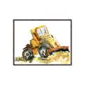 Picture of Yellow Dozer _GroupedProduct_Rectangle_Landscape_Mini_ _GroupedProduct_Rectangle_Landscape_Canvas_Framed_
