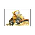 Picture of Yellow Dozer _GroupedProduct_Rectangle_Landscape_Mini_ _GroupedProduct_Rectangle_Landscape_Canvas_Framed_