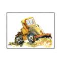 Picture of Yellow Dozer _GroupedProduct_Rectangle_Landscape_Mini_ _GroupedProduct_Rectangle_Landscape_Canvas_Framed_