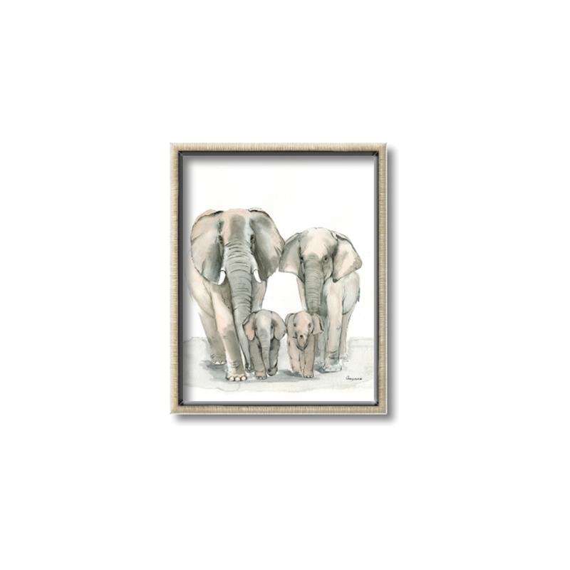 Picture of Elephant Family _GroupedProduct_Rectangle_Portrait_Mini_ _GroupedProduct_Rectangle_Portrait_Canvas_Framed_