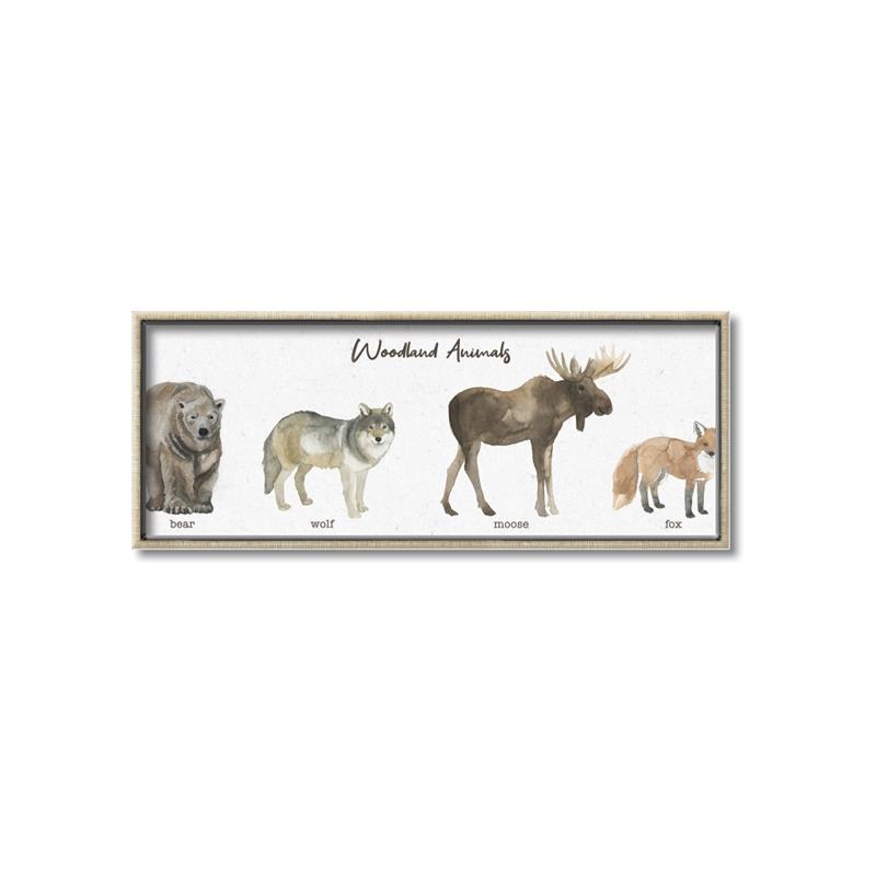Picture of Woodland Animal Row _GroupedProduct_Panel_Landscape_Mini_ _GroupedProduct_Panel_Landscape_Canvas_Framed_