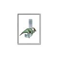 Picture of Green Dino J  _GroupedProduct_Rectangle_Portrait_Mini_ _GroupedProduct_Rectangle_Portrait_Canvas_Framed_