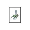 Picture of Green Dino J  _GroupedProduct_Rectangle_Portrait_Mini_ _GroupedProduct_Rectangle_Portrait_Canvas_Framed_