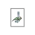Picture of Green Dino J  _GroupedProduct_Rectangle_Portrait_Mini_ _GroupedProduct_Rectangle_Portrait_Canvas_Framed_