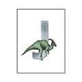 Picture of Green Dino J  _GroupedProduct_Rectangle_Portrait_Mini_ _GroupedProduct_Rectangle_Portrait_Canvas_Framed_