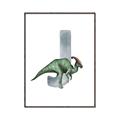 Picture of Green Dino J  _GroupedProduct_Rectangle_Portrait_Mini_ _GroupedProduct_Rectangle_Portrait_Canvas_Framed_