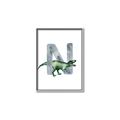 Picture of Green Dino N  _GroupedProduct_Rectangle_Portrait_Mini_ _GroupedProduct_Rectangle_Portrait_Canvas_Framed_