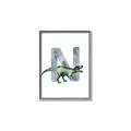 Picture of Green Dino N  _GroupedProduct_Rectangle_Portrait_Mini_ _GroupedProduct_Rectangle_Portrait_Canvas_Framed_