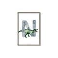 Picture of Green Dino N  _GroupedProduct_Rectangle_Portrait_Mini_ _GroupedProduct_Rectangle_Portrait_Canvas_Framed_