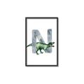 Picture of Green Dino N  _GroupedProduct_Rectangle_Portrait_Mini_ _GroupedProduct_Rectangle_Portrait_Canvas_Framed_