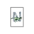 Picture of Green Dino N  _GroupedProduct_Rectangle_Portrait_Mini_ _GroupedProduct_Rectangle_Portrait_Canvas_Framed_