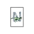 Picture of Green Dino N  _GroupedProduct_Rectangle_Portrait_Mini_ _GroupedProduct_Rectangle_Portrait_Canvas_Framed_