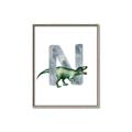 Picture of Green Dino N  _GroupedProduct_Rectangle_Portrait_Mini_ _GroupedProduct_Rectangle_Portrait_Canvas_Framed_
