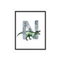 Picture of Green Dino N  _GroupedProduct_Rectangle_Portrait_Mini_ _GroupedProduct_Rectangle_Portrait_Canvas_Framed_