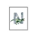 Picture of Green Dino N  _GroupedProduct_Rectangle_Portrait_Mini_ _GroupedProduct_Rectangle_Portrait_Canvas_Framed_
