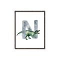 Picture of Green Dino N  _GroupedProduct_Rectangle_Portrait_Mini_ _GroupedProduct_Rectangle_Portrait_Canvas_Framed_