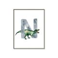 Picture of Green Dino N  _GroupedProduct_Rectangle_Portrait_Mini_ _GroupedProduct_Rectangle_Portrait_Canvas_Framed_