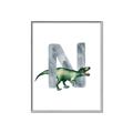 Picture of Green Dino N  _GroupedProduct_Rectangle_Portrait_Mini_ _GroupedProduct_Rectangle_Portrait_Canvas_Framed_