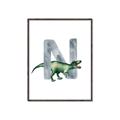 Picture of Green Dino N  _GroupedProduct_Rectangle_Portrait_Mini_ _GroupedProduct_Rectangle_Portrait_Canvas_Framed_