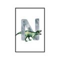 Picture of Green Dino N  _GroupedProduct_Rectangle_Portrait_Mini_ _GroupedProduct_Rectangle_Portrait_Canvas_Framed_