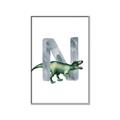 Picture of Green Dino N  _GroupedProduct_Rectangle_Portrait_Mini_ _GroupedProduct_Rectangle_Portrait_Canvas_Framed_