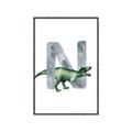 Picture of Green Dino N  _GroupedProduct_Rectangle_Portrait_Mini_ _GroupedProduct_Rectangle_Portrait_Canvas_Framed_