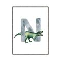 Picture of Green Dino N  _GroupedProduct_Rectangle_Portrait_Mini_ _GroupedProduct_Rectangle_Portrait_Canvas_Framed_